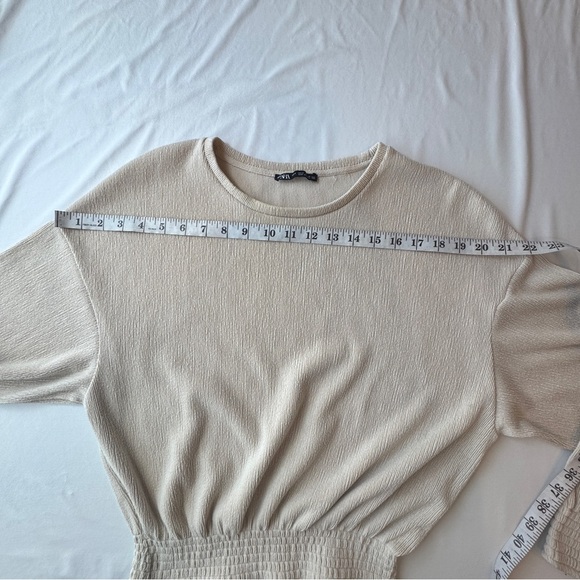 Zara Beige Knit stretchy Sweater small - Picture 9 of 13